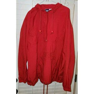 VINTAGE BIKE red Windbreaker Jacket Mens LARGE 1/2 Zip........................B6